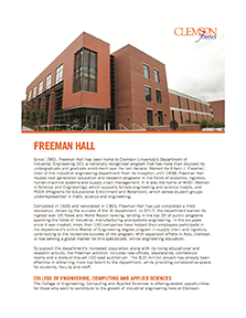 Freeman Hall One Pager