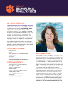 College of Behavioral, Social and Health Sciences one-pager