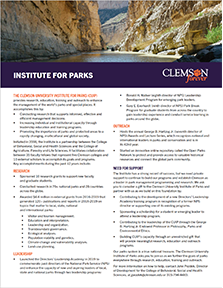 Institute for Parks One-Pager