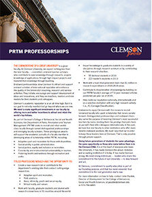PRTM Professorships One-Pager