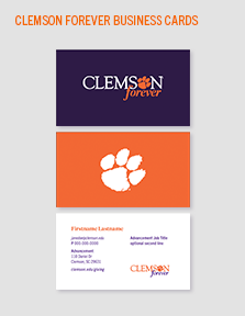 Clemson Forever Business Cards